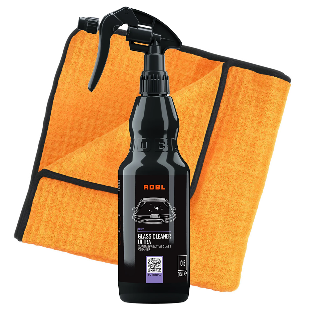 Płyn do mycia szyb ADBL Glass Cleaner Ultra 1000 ml + ADBL ręcznik waflowy