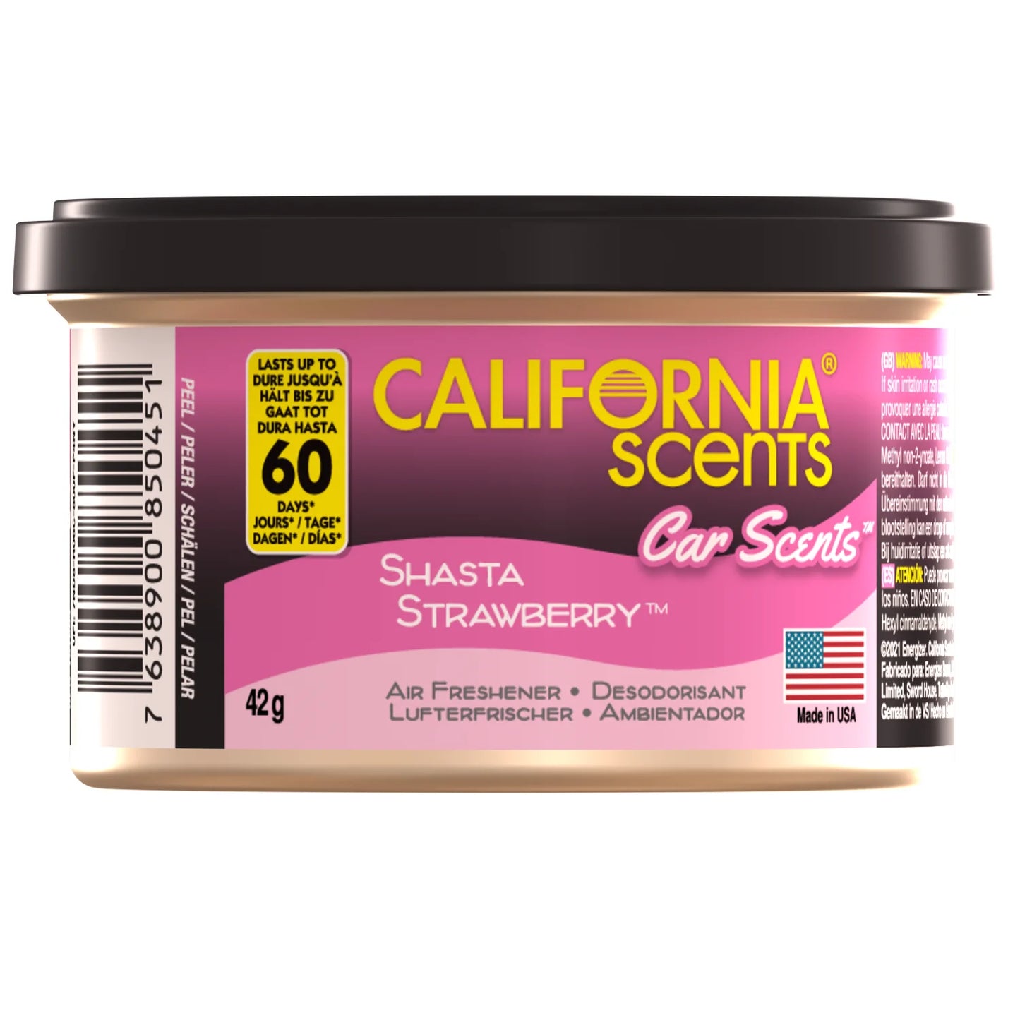 California Scents puszka zapachowa do auta Shasta Strawberry - zapach truskawkowy