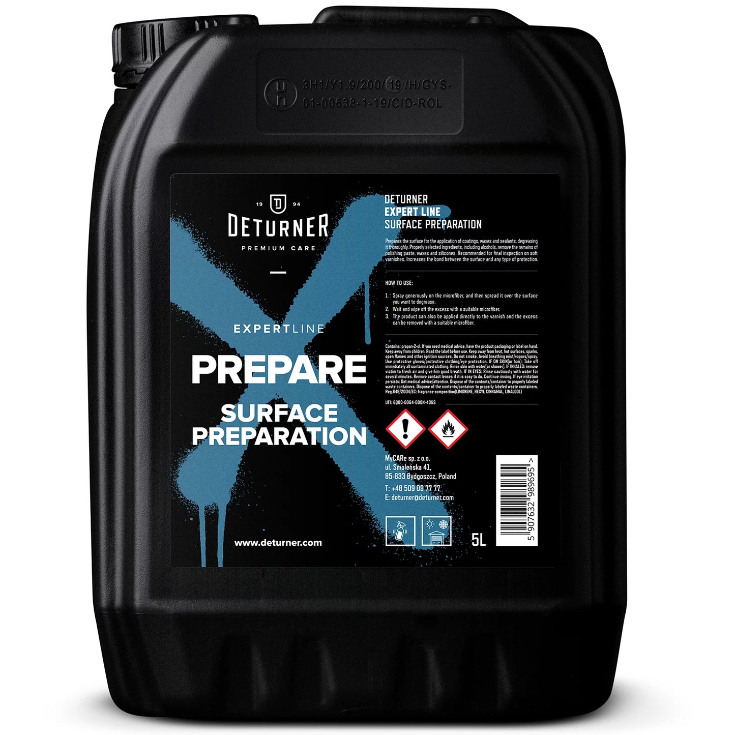 Deturner Expert Line Prepare – odtłuszcza lakier przed woskiem/powłoką 5L