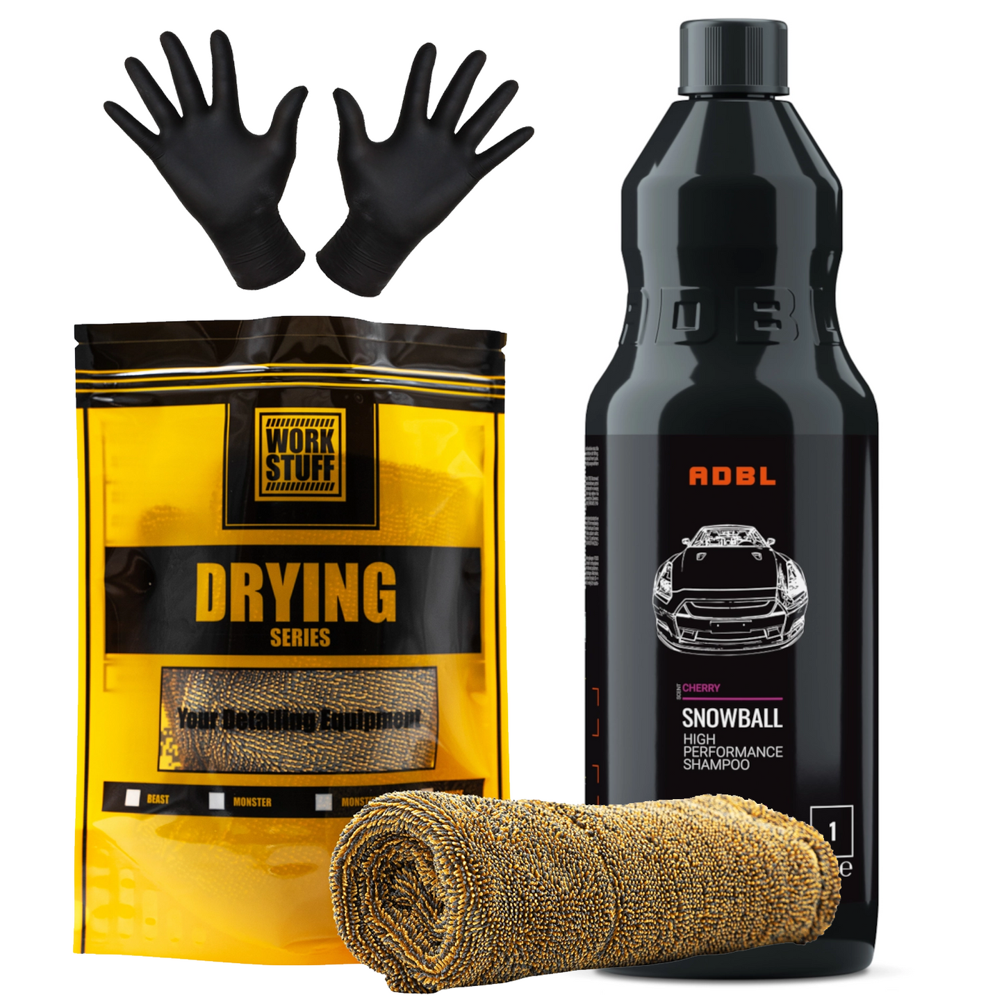 ADBL Snowball + Work Stuff Prince Drying Towel + Rękawiczki