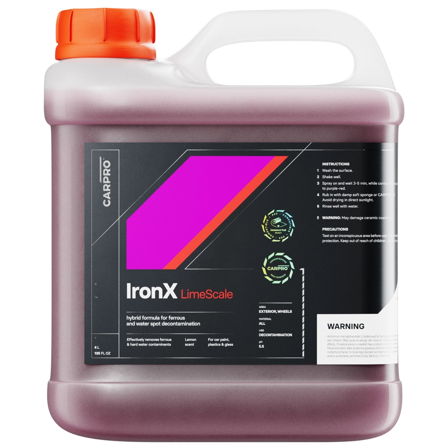 CARPRO IronX LimeScale - Środek do usuwania osadów metalicznych i mineralnych 4l