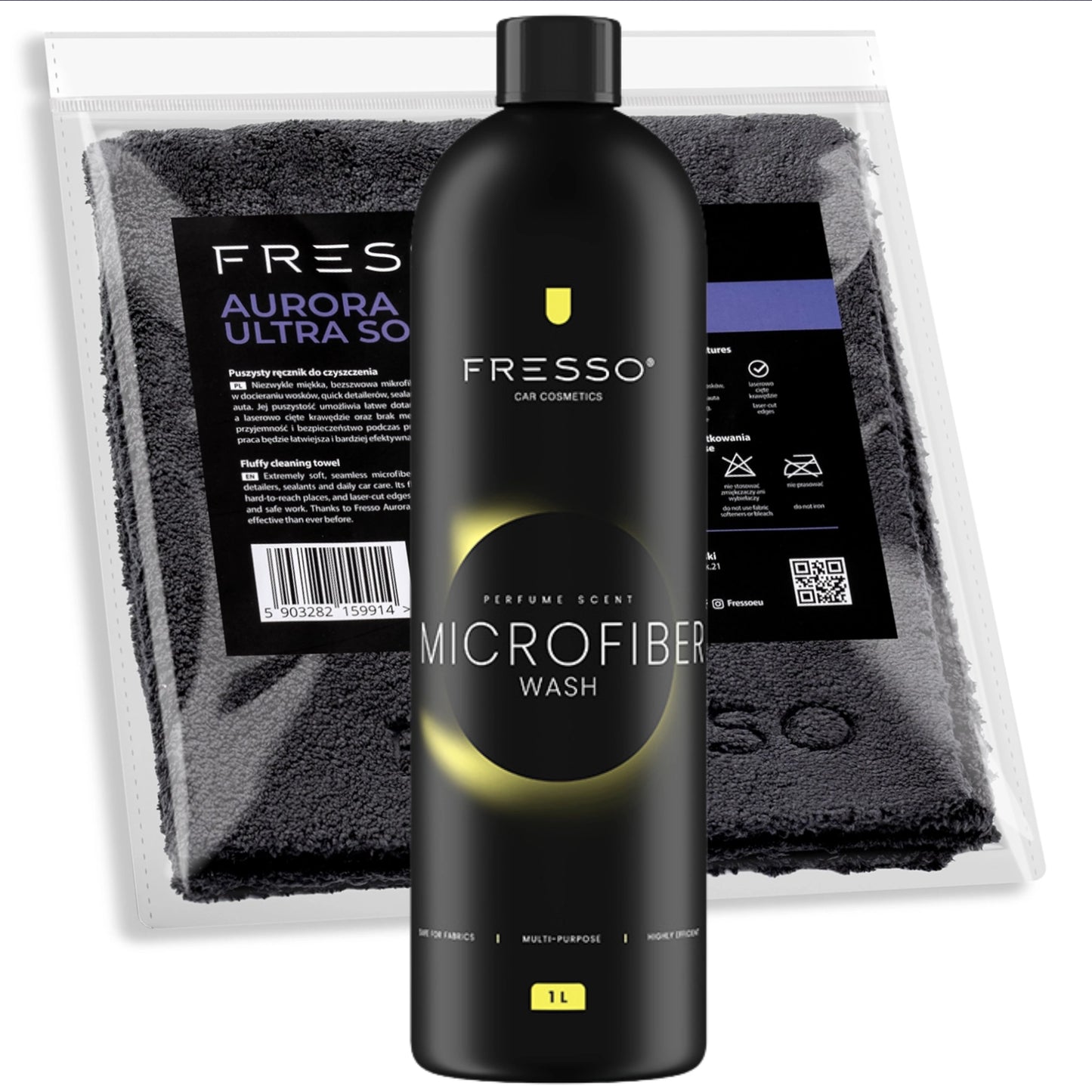 Fresso Microfiber Wash 1000ml + Fresso Aurora Ultra Soft GRATIS