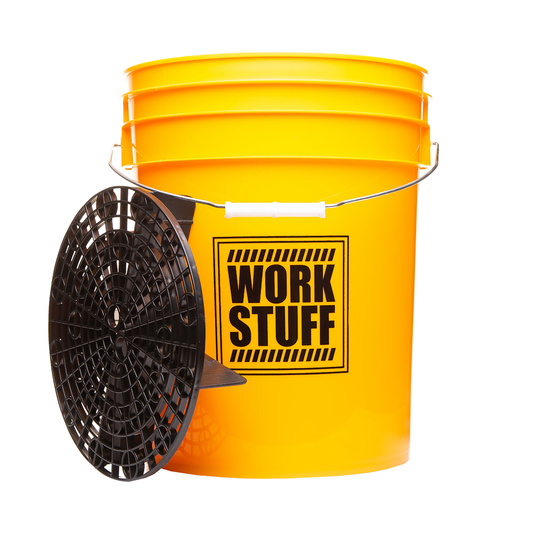 Work Stuff "WASH" żółte wiadro detailingowe + Separator brudu