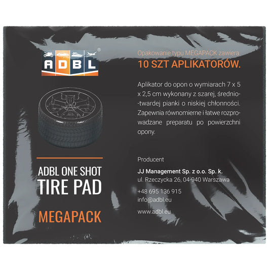 ADBL One Shot Tire Pad Megapack - zestaw piankowych aplikatorów do opon, 10 sztuk