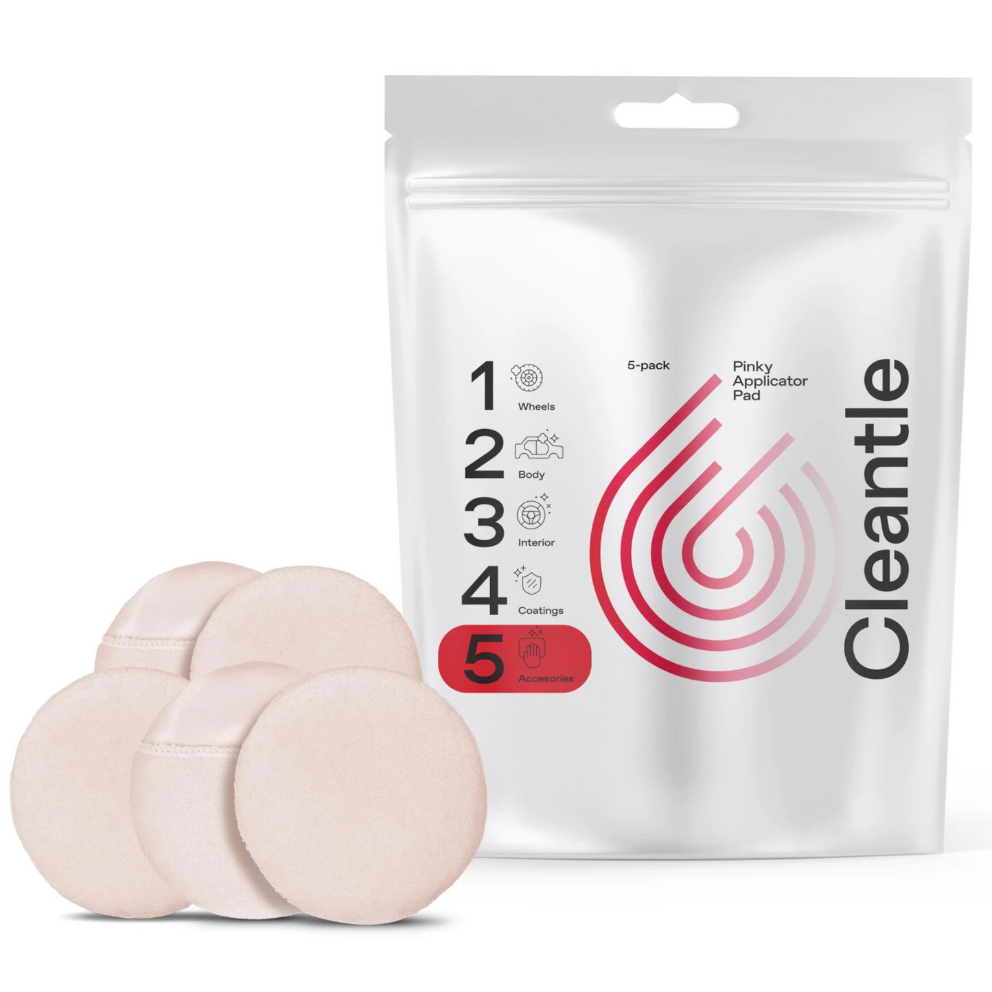 Cleantle Pinky Applicator Pad 5pack