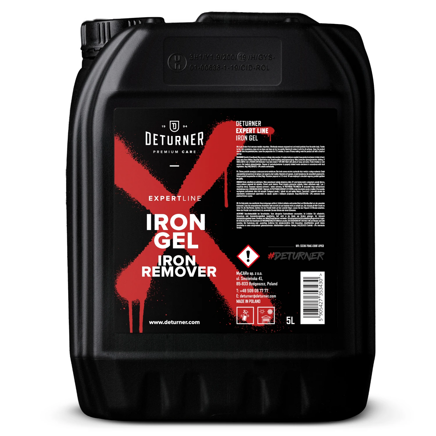 Deturner EL Iron Gel 25L - skuteczny do usuwania cząstek metalu i rdzy