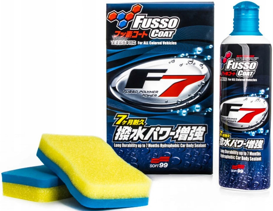 Soft99 Fusso Coat F7 All Colours – produkt do zabezpieczenia lakieru, trwałość do 7 miesięcy 300ml
