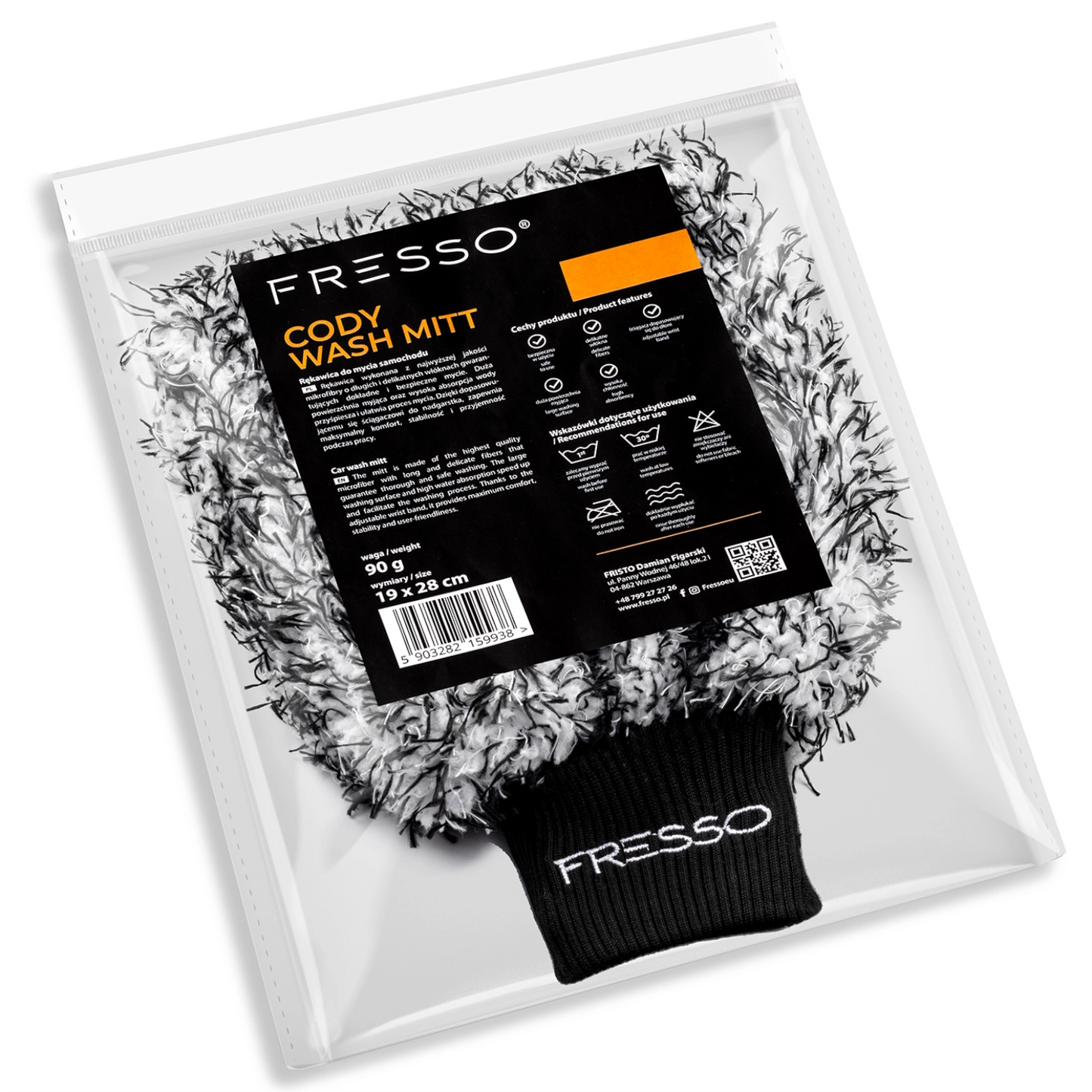 Fresso Cody Wash Mitt - Delikatna rękawica z mikrofibry 19x28 cm