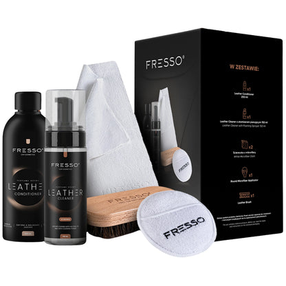Fresso Leather Kit - Zestaw do kompleksowej pielęgnacji skórzanej tapicerki