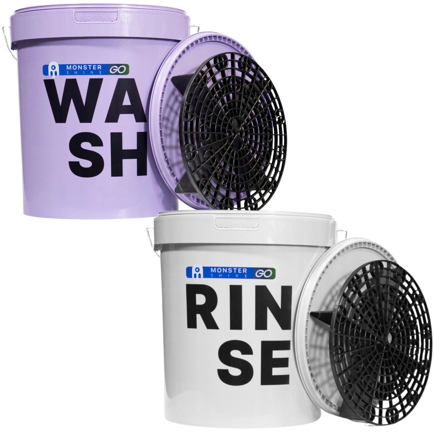 Monster Shine Go Wiadro szare+fiolet 16L + 2x Separator